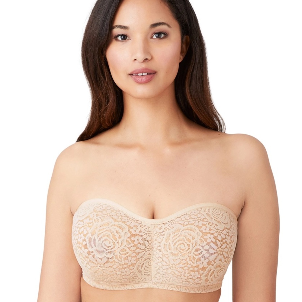 NWT Wacoal Halo Lace Strapless Underwire Bra, 36C